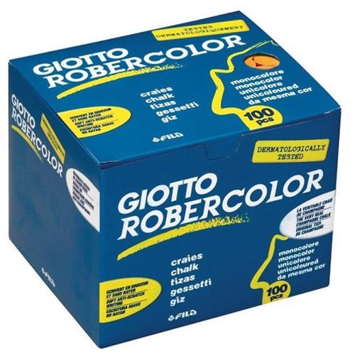 Robercolor Tebeşir Yuvarlak Tozsuz 100 Lü Sarı 539601 - - Robercolor -