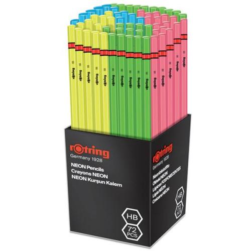 Rotring Kurşun Kalem Neon Fosforlu 2090066 - 72'li Paket - - Rotring -