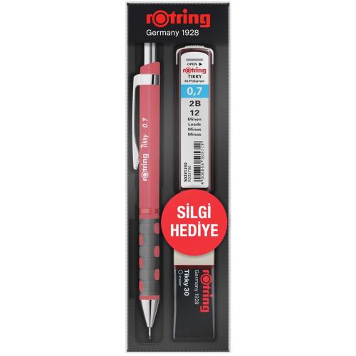 Rotring Okul Seti Tıkky Min Silgi 3 Lü 0.7 Mm Gül Kuru Ro-Kk07-07-Gul 