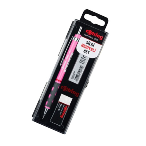 Rotring Okul Seti Versatil+Min Silgi Hediyeli 0.5 Mm Fosforlu Pembe Ro