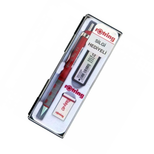 Rotring Okul Seti Versatil+Min Silgi Hediyeli 0.5 Mm Kırmızı Ro-Kk07-0