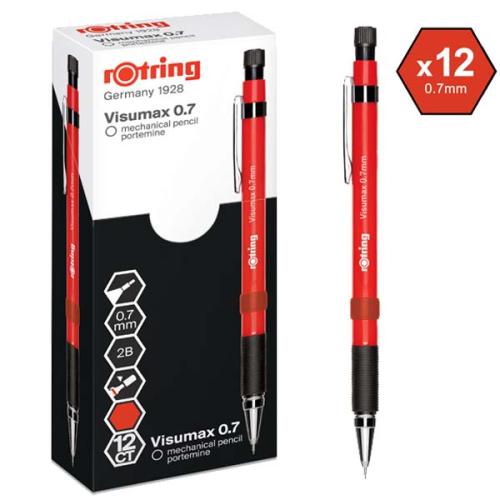 Rotring Versatil Kalem Visumax 0.7 Mm Kırmızı 2089098 - 12'li Paket - 