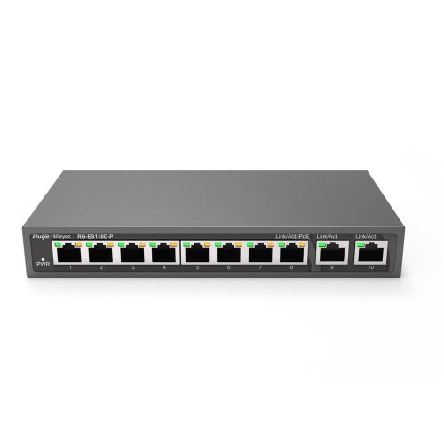 Ruijie-Reyee Rg-Es110D-P 8 Port Poe+ 10-100 Mbps 2 Port 10-100-1000 Mb