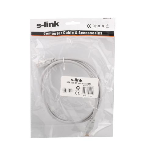 S-Link Sl-Cat601 Cat6 1Mt Gri Utp Patch Kablo - - S-Link - Fiyatı - Yo