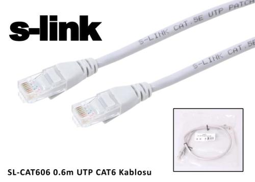 S-Link Sl-Cat606 Cat6 0.60Mt Gri Utp Patch Kablo - - S-Link - Fiyatı -