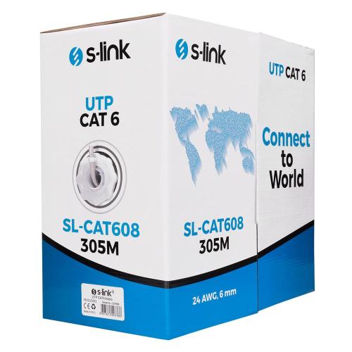 S-Link Sl-Cat608 305Mt Utp Cat6 Kablo 24Awg - - S-Link - Fiyatı - Yoru