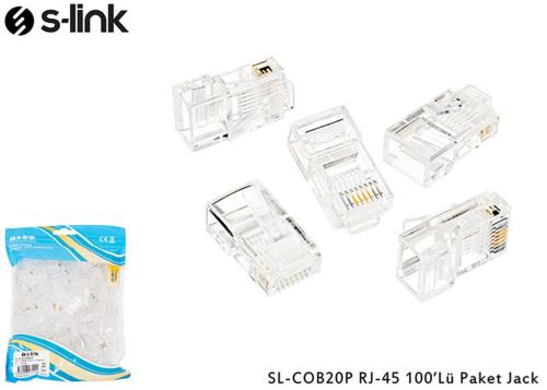 S-Link Sl-Cob20P Rj-45 100 Lü Paket Jack Utp (Yeni Nesil) - - S-Link -