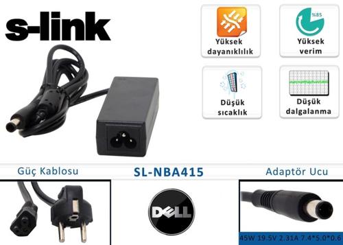 S-Link Sl-Nba415 45W 19.5V 2.31A 7.4-5.0-0.6 Dell Notebook Adaptörü - 