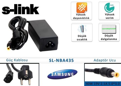 S-Link Sl-Nba435 40W 19V 2.1A 5.0-3.0 Samsung Notebook Standart Adaptö