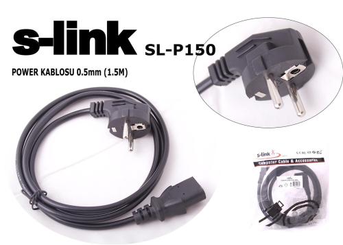 S-Link Sl-P150 1.5Mt 0.50Mm Power Elektrik Kablosu - - S-Link - Fiyatı