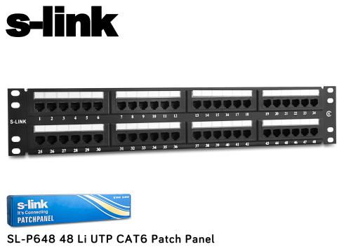 S-Link Sl-P648 48 Port Cat6 Utp Patch Panel - - S-Link - Fiyatı - Yoru