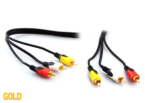 S-Link Sl-Rca10 3Rca To 3Rca 10M Gold Kablo - - S-Link - Fiyatı - Yoru