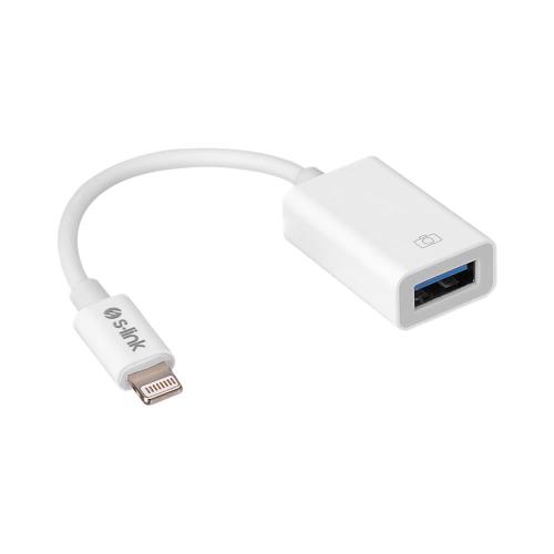 S-Link Sl-Ta74 Beyaz Usb F To Lightning 10Cm Kablolu Otg Çevirici - - 