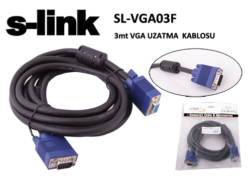 S-Link Sl-Vga03F 3Mt E-D Ekran Kartı Vga Uzatma - - S-Link - Fiyatı - 