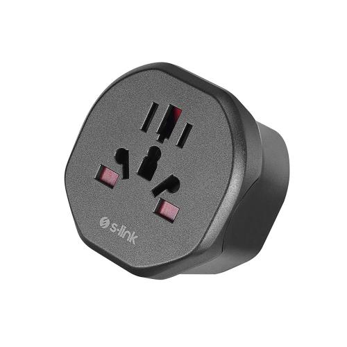 S-Link Sl-Wl07 Universal - İngiliz Çevirici Priz Adaptör - - S-Link - 