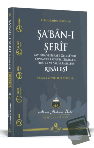 Şaban-ı Şerif Risalesi, Ahmet Mahmut Ünlü, Ahıska Yayınevi, Fiyatı, Yo