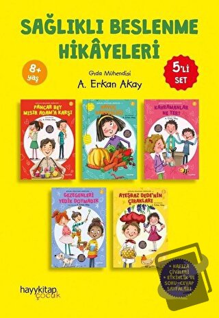 Sağlıklı Beslenme Hikayeleri (5 Kitap Takım) - A. Erkan Akay - Hayykit