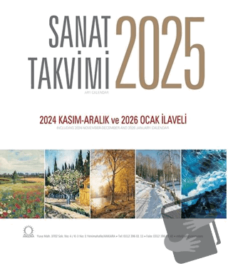 Sanat Takvimi 2025 Duvar Takvimi - Kolektif - Angora Kitapları - Fiyat