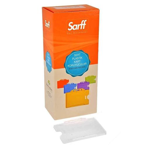 Sarff Kart Kabı Muhafaza Yatay Beyaz 15323011 - 50'li Paket - - Sarff 