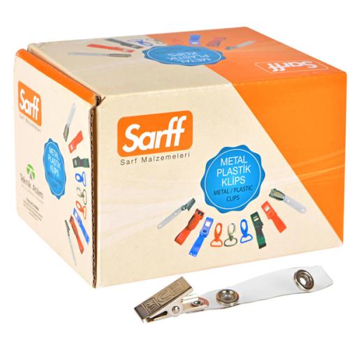 Sarff Kart Klipsi Metal Maşalı Şeffaf 15311001 - 100'lü Paket - - Sarf