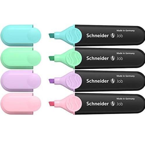 Schneider Fosforlu Kalem Job Pastel 4 Lü Kart. Kutu 115098 - - Schneid