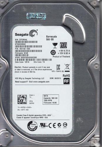 Seagate 500Gb St500Dm002 Barracuda Sata 3.0 7200 Rpm 3.5" Harddisk (İt