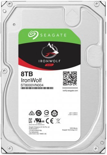 Seagate 8Tb St8000Vn004 Ironwolf 3,5" 7200Rpm 256Mb Rv Sensör, Sata 3,