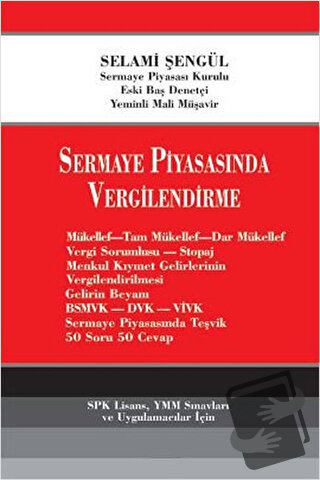 Sermaye Piyasasında Vergilendirme - Selami Şengül - İmaj Yayıncılık - 