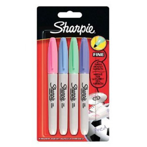 Sharpie Markör Permanent Fine Pastel Renkler 4 Lü 2065402 - - Sharpie 