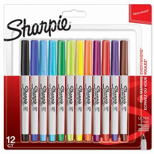 Sharpie Markör Permanent Ultra Fine Karışık Renk 12 Li Sh-2065408 - - 