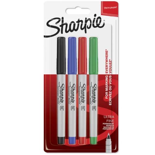 Sharpie Markör Permanent Ultra Fine Süper İnce Uç 4 Lü Renk Blisterli 