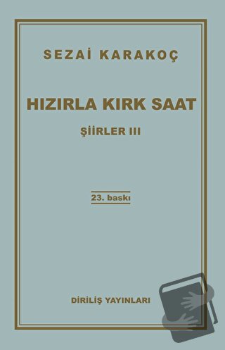 Şiirler 3: Hızırla Kırk Saat - Sezai Karakoç - Diriliş Yayınları - Fiy