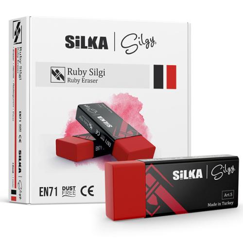 Silka Rubby Öğrenci Silgisi 20 Li Kırmızı Art.5 - 20'li Paket - - Silk