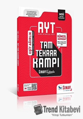 Sınav AYT Eşit Ağırlık Tam Tekrar Kampı, Kolektif, Sınav Yayınları, Fi