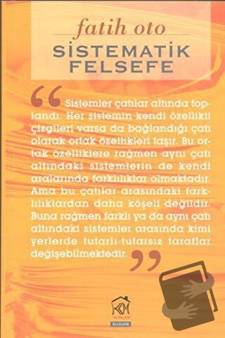 Sistematik Felsefe - Fatih Oto - Kurgu Kültür Merkezi - Fiyatı - Yorum