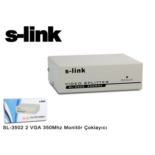 S-Link Sl-3502 2 Vga 350Mhz Monitör Çoklayıcı - - S-Link - Fiyatı - Yo