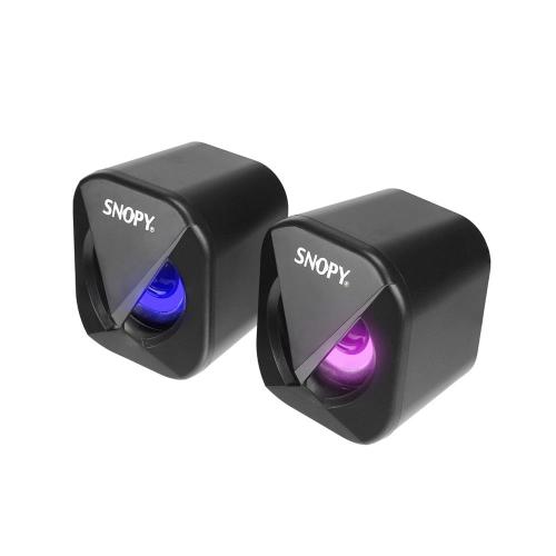 Snopy Sn-83U 2.0 Mini Led Işıklı 2Wx2Ch Siyah Usb Gaming Speaker Hopar