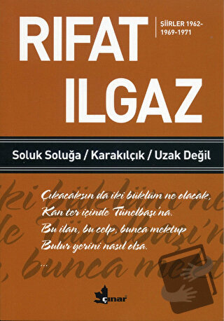 Soluk Soluğa Karakılçık Uzak Değil - Şiirler 1962-1969-1971 - Rıfat Il