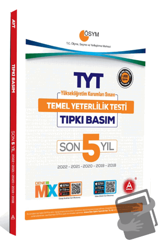 Son 5 Yıl TYT Tıpkı Basım Seti Deneme Paketi - Kolektif - A Yayınları 