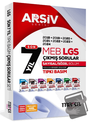 Son 7 Yıl LGS 8. Sınıf Arşiv Serisi Tıpkı Basım Fasikül Fasikül Çıkmış