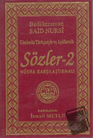 Sözler 2 (Ciltli) - Bediüzzaman Said Nursi - Mutlu Yayınevi - Fiyatı -