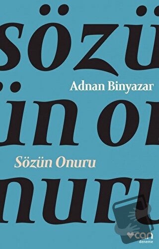 Sözün Onuru - Adnan Binyazar - Can Yayınları - Fiyatı - Yorumları - Sa