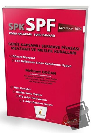 SPK - SPF Geniş Kapsamlı Sermaye Piyasası Mevzuatı ve Meslek Kuralları