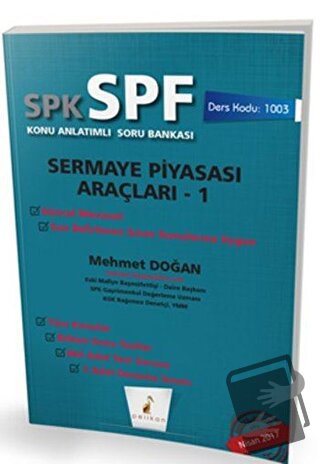 SPK - SPF Sermaye Piyasası Araçları 1 Konu Anlatımlı Soru Bankası - Me