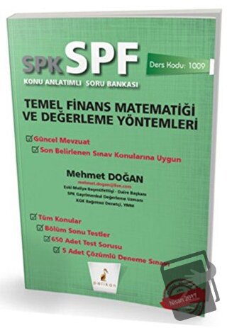 SPK - SPF Temel Finans Matematiği ve Değerleme Yöntemleri Konu Anlatım