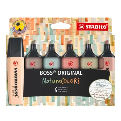 Stabilo Fosforlu Kalem Boss Naturecolors 6Er Etui 70/6-2-2 - - Stabilo