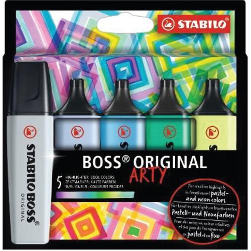 Stabilo Fosforlu Kalem Boss Arty Soğuk Renkler 5 Li Set 70/5-02-2-20 -