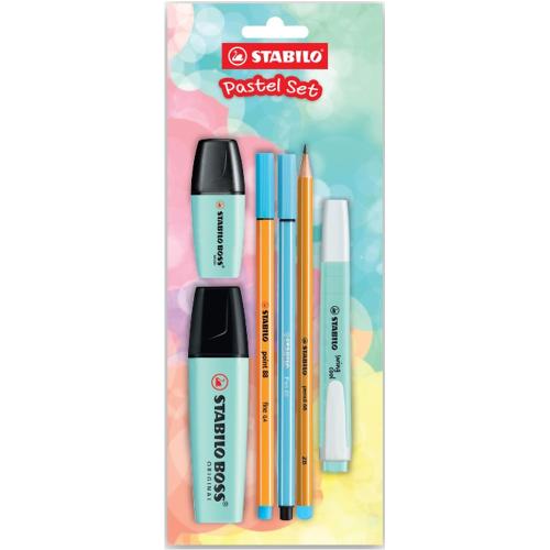 Stabilo Fosforlu Kalem Tek Renk Pastel Set 6 Lı Mavi 70/113-6 - - Stab