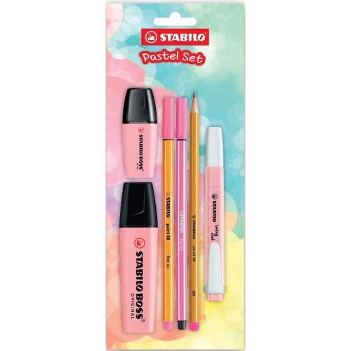 Stabilo Fosforlu Kalem Tek Renk Pastel Set 6 Lı Pembe 70/129-6 - - Sta