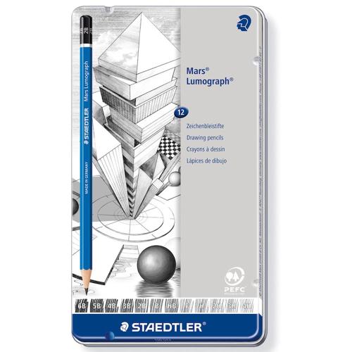 Staedtler Kurşun Kalem Mars Lumograph 12 Li Metal Kutuda 100 G12 - - S